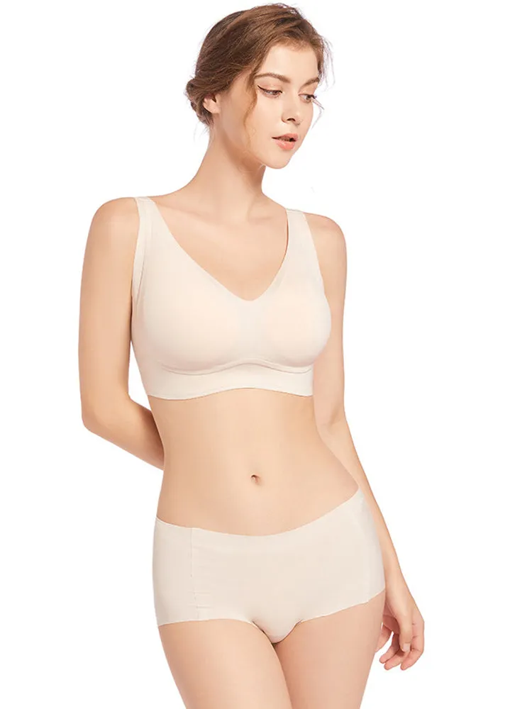 Seamless Wire-free Minimizer Bra with Wide Straps