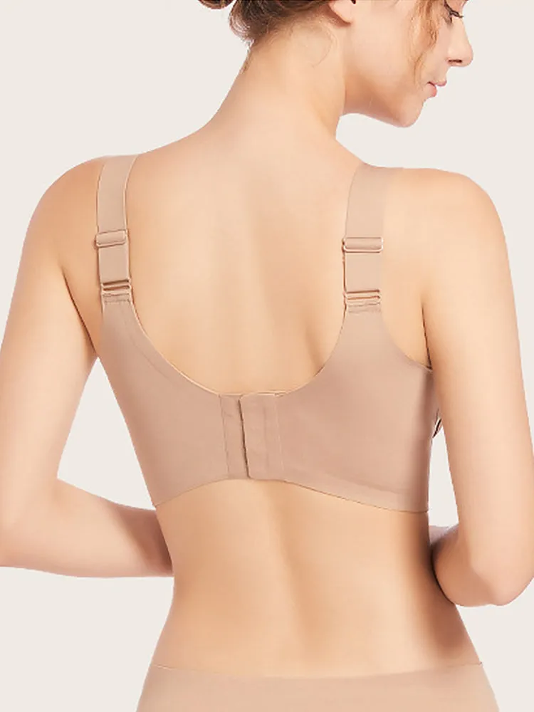 Seamless Wire-free Minimizer Bra with Wide Straps