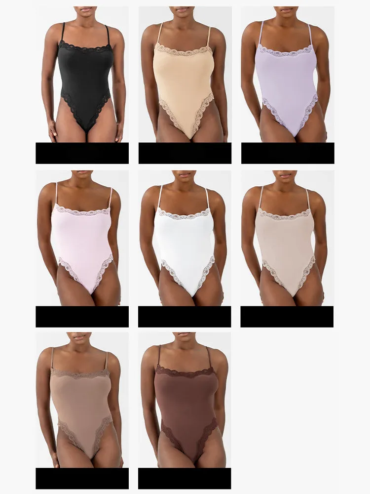 Seductive Lace Strap Bodysuit for Women