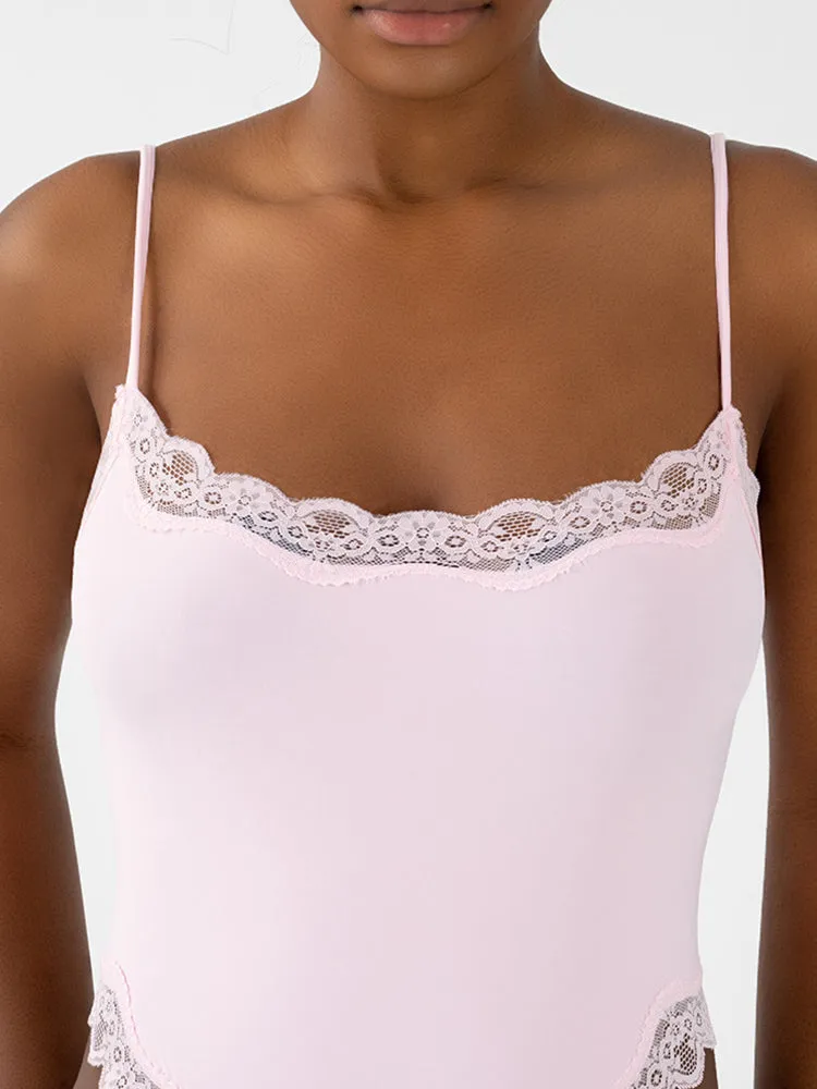 Seductive Lace Strap Bodysuit for Women