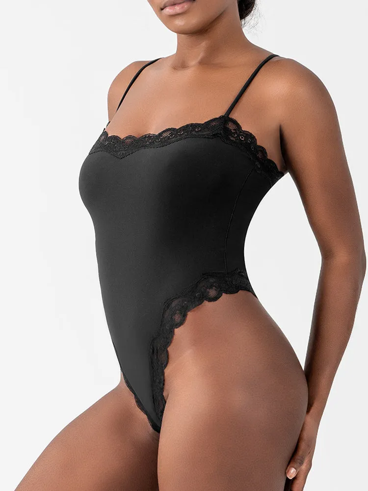 Seductive Lace Strap Bodysuit for Women
