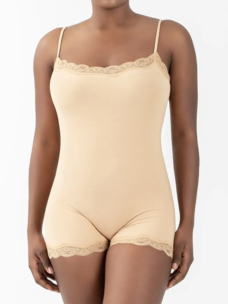 Seductive Lace Strap Bodysuit for Women