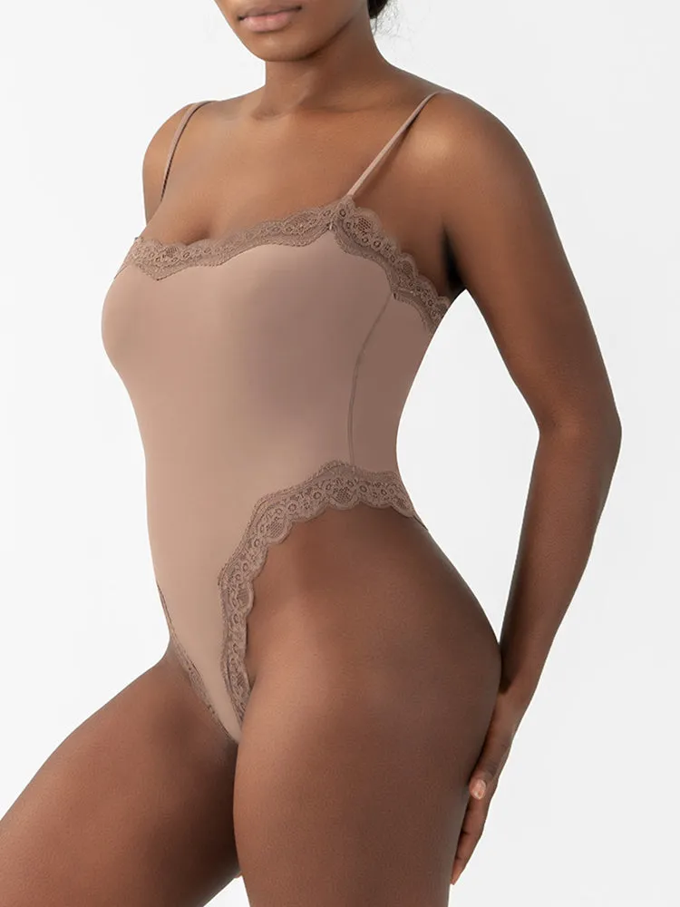 Seductive Lace Strap Bodysuit for Women