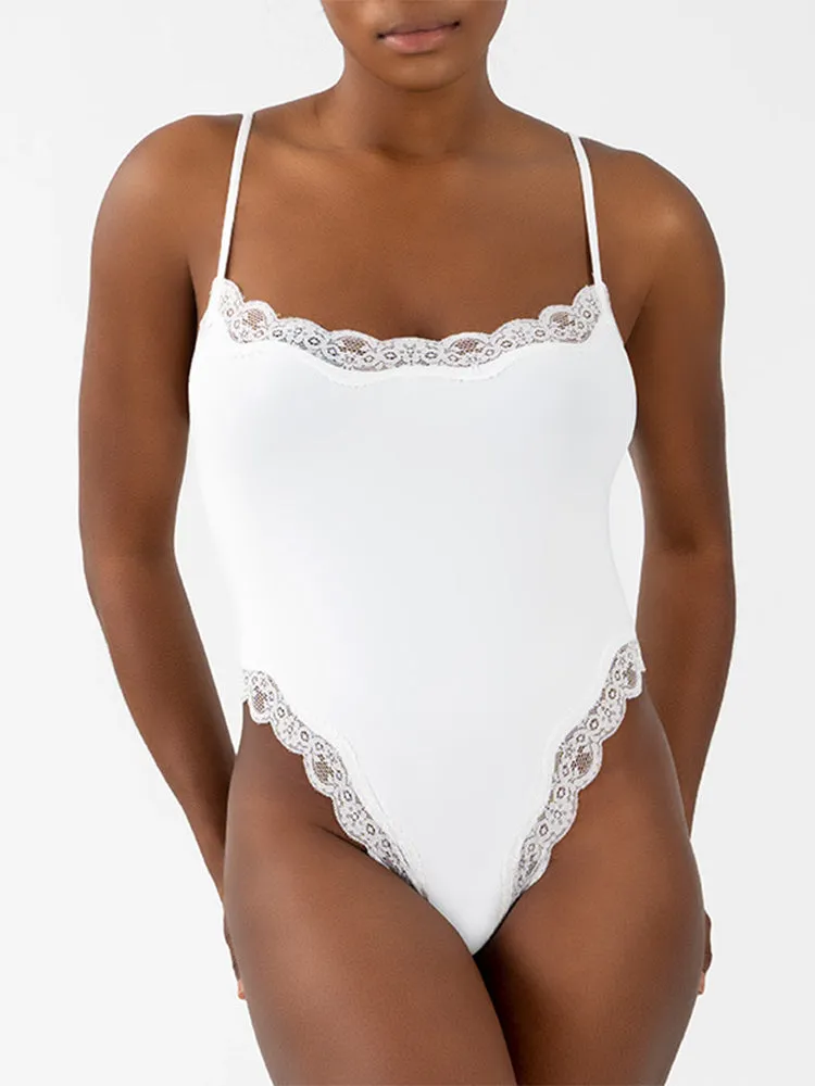 Seductive Lace Strap Bodysuit for Women
