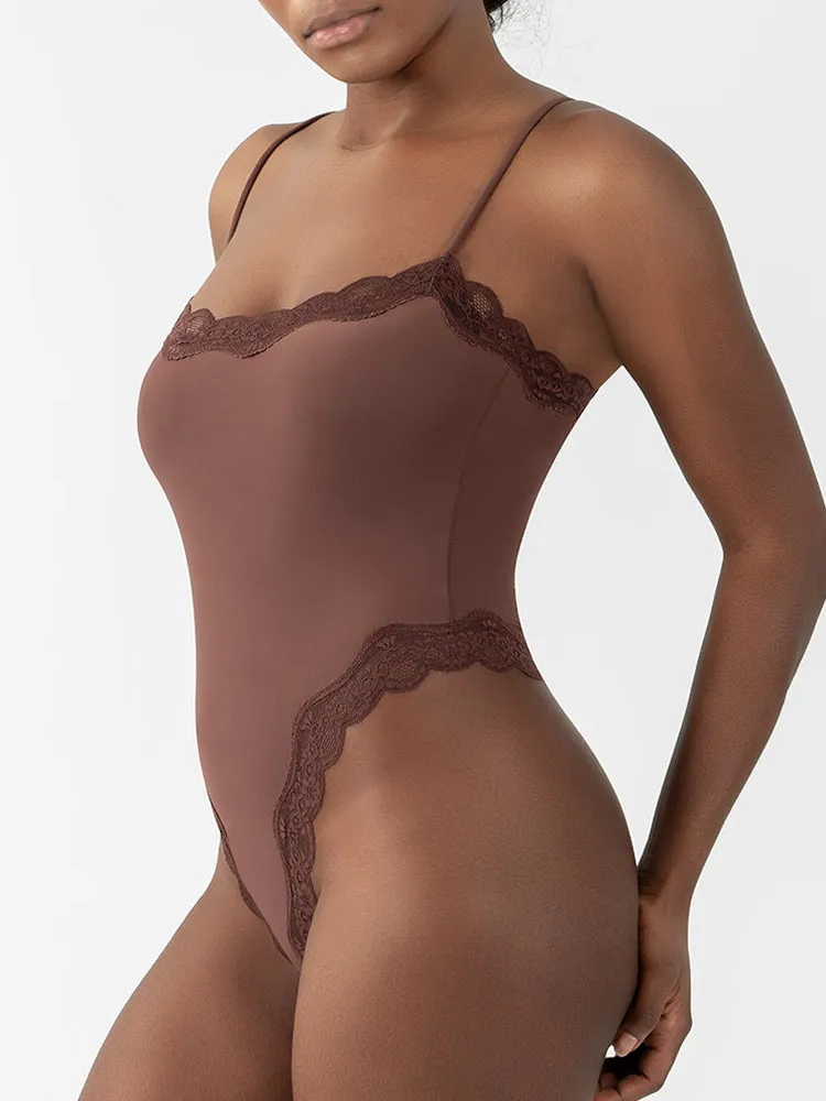 Seductive Lace Strap Bodysuit for Women