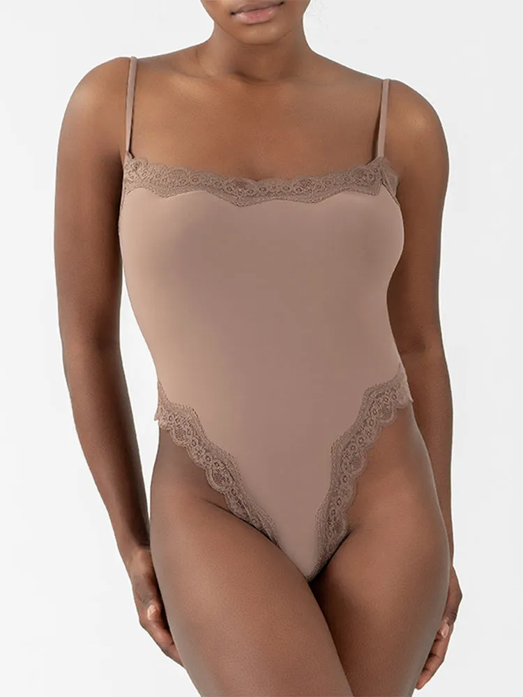 Seductive Lace Strap Bodysuit for Women