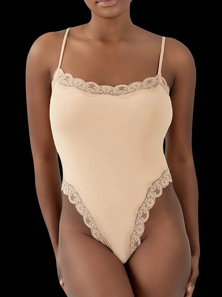Seductive Lace Strap Bodysuit for Women
