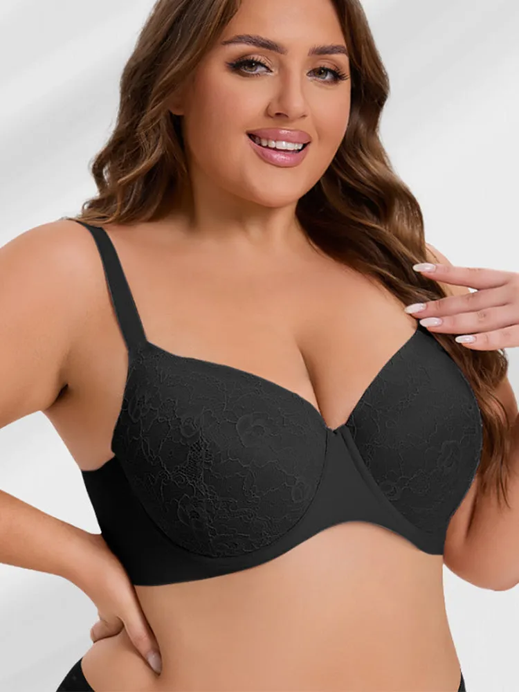 Sexy Breathable Seamless Lace Underwire Bra