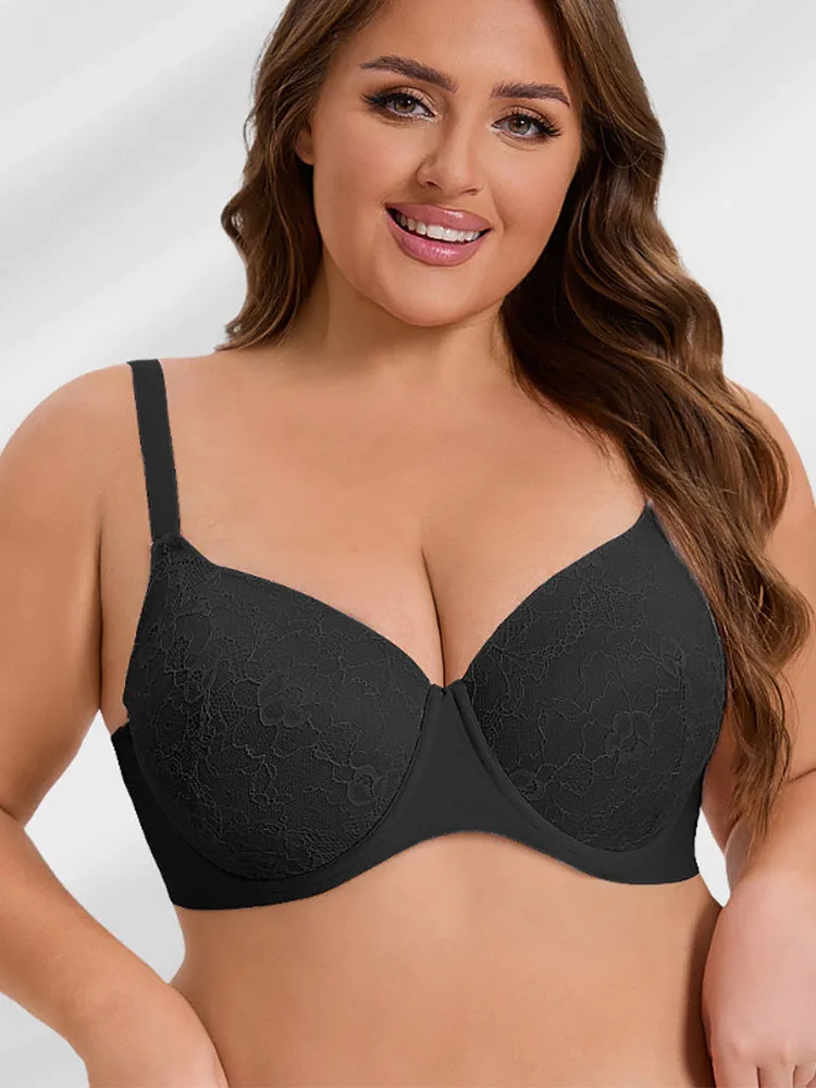 Sexy Breathable Seamless Lace Underwire Bra