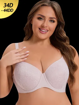 Sexy Breathable Seamless Lace Underwire Bra