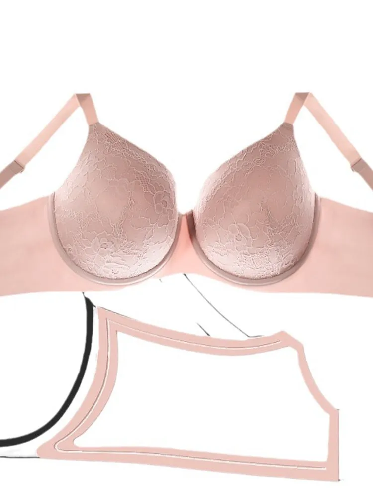 Sexy Breathable Seamless Lace Underwire Bra