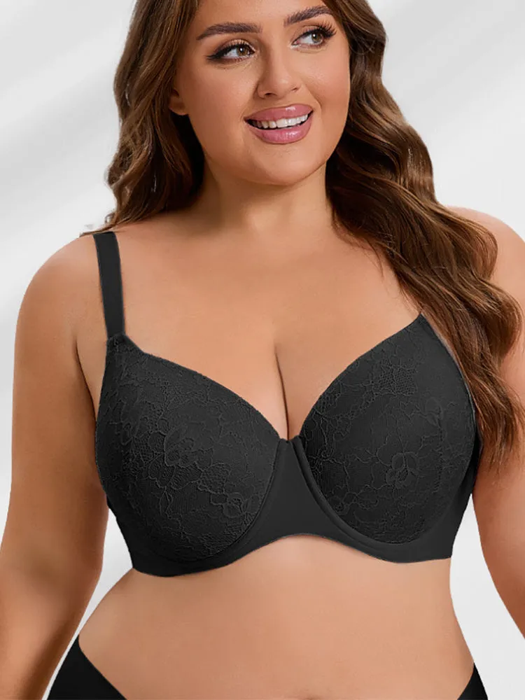 Sexy Breathable Seamless Lace Underwire Bra