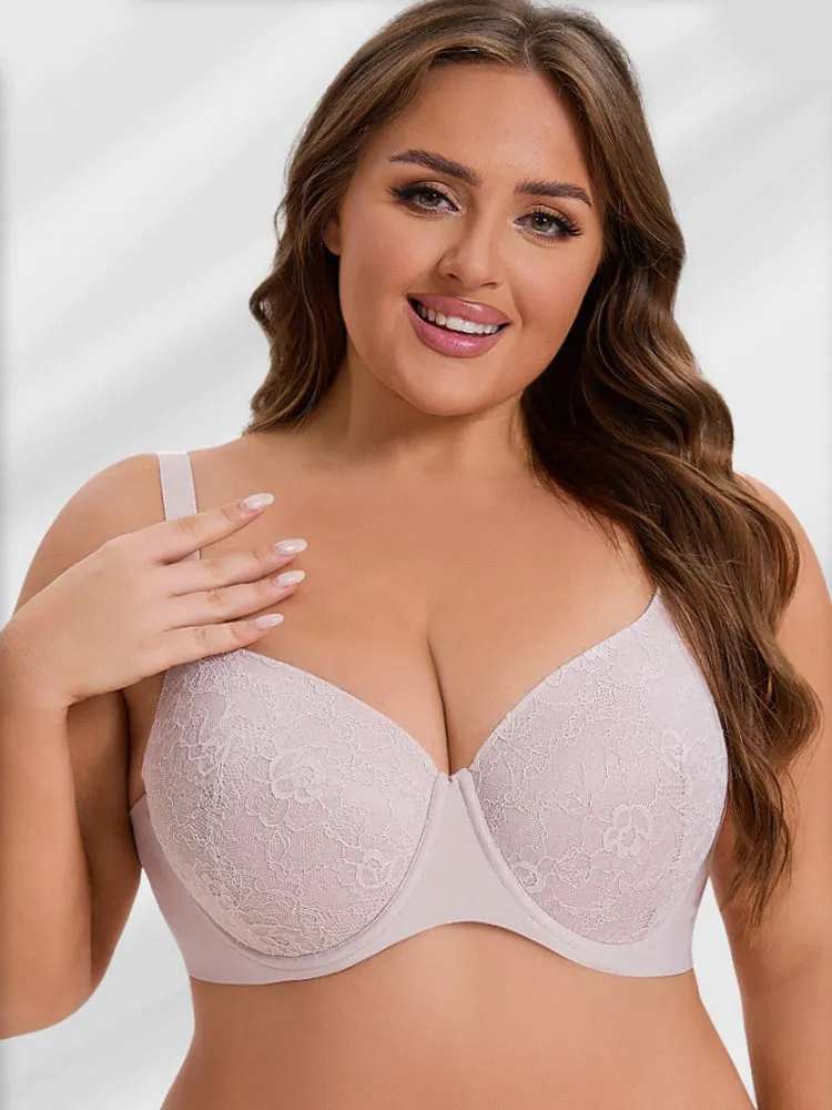 Sexy Breathable Seamless Lace Underwire Bra