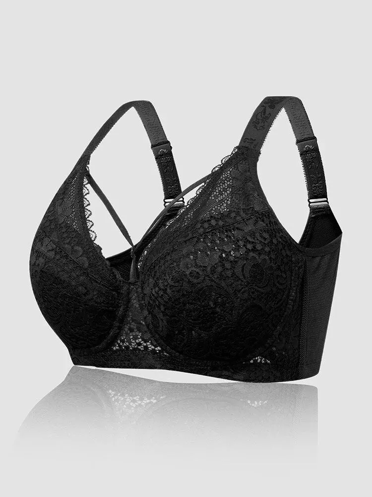 Sexy Lace Full Cup Push Up Soft Lined Bras