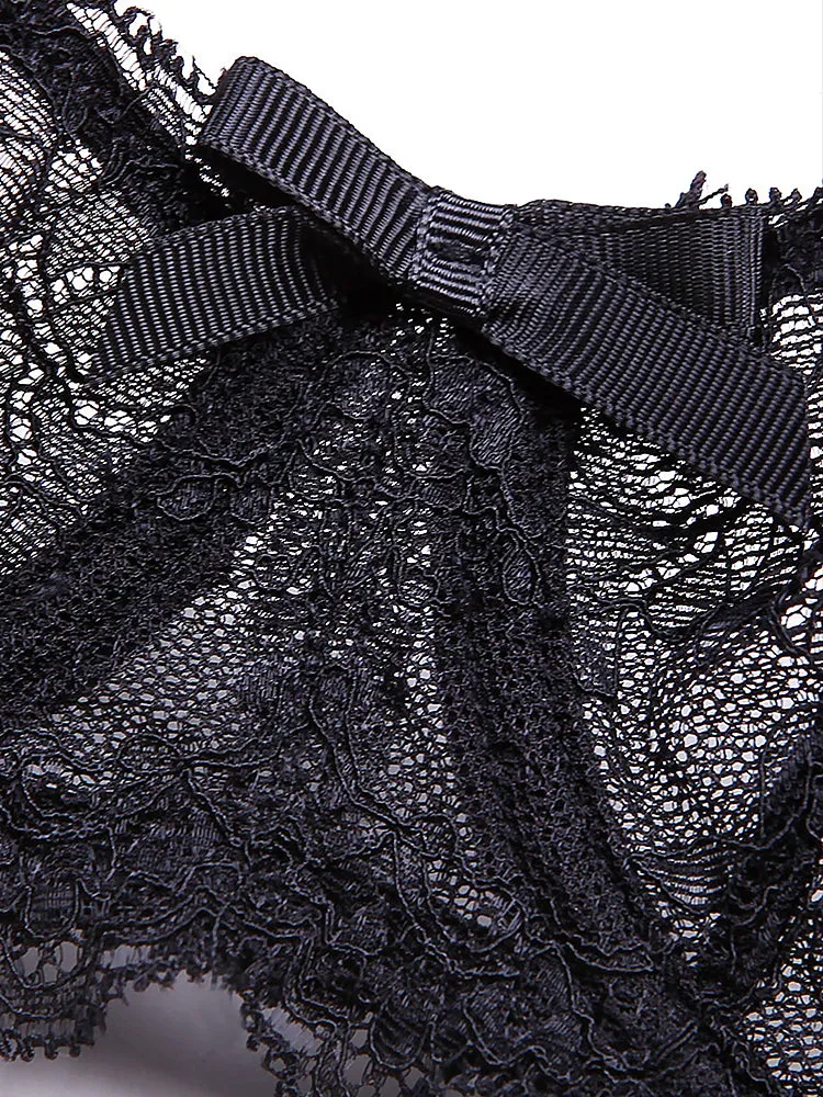 Sexy Lace Lingerie Set Demi Cup Underwire Bras