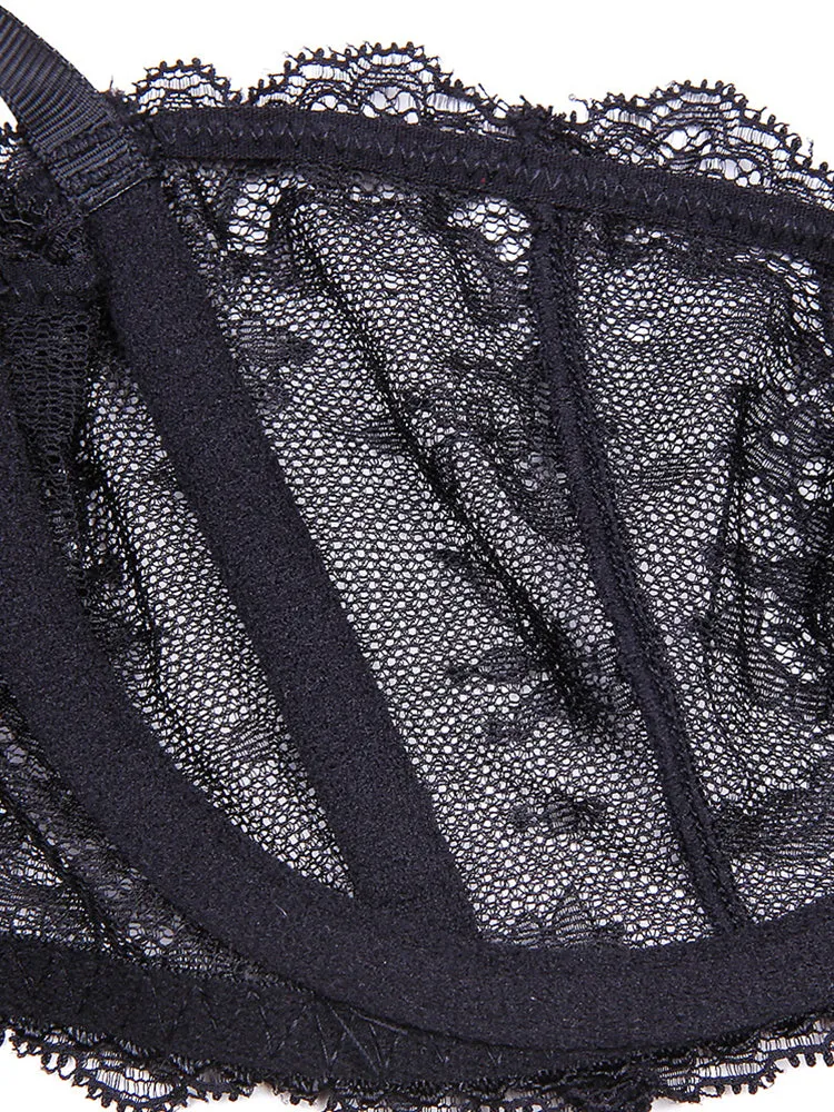 Sexy Lace Lingerie Set Demi Cup Underwire Bras
