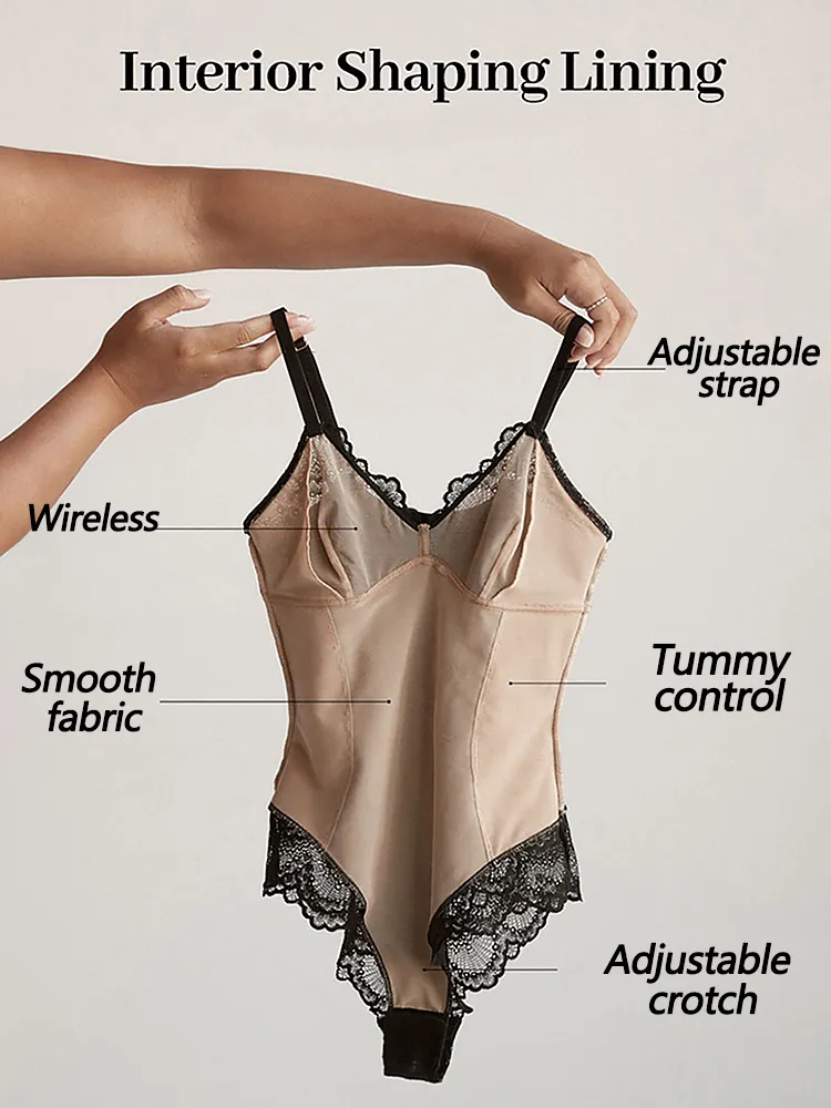 Sexy Lace Naughty Bodysuit One Piece Deep V Lingerie Babydoll Shapewear