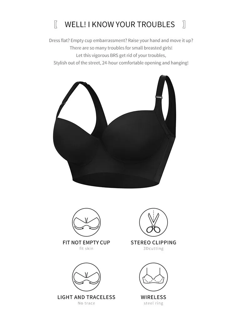 Sexy Smooth Side Support Push Up Underwire Bra