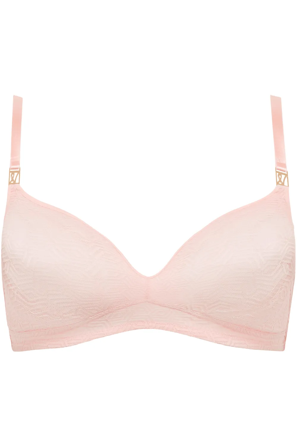 Sheer Deco Bralette in Blush Pink