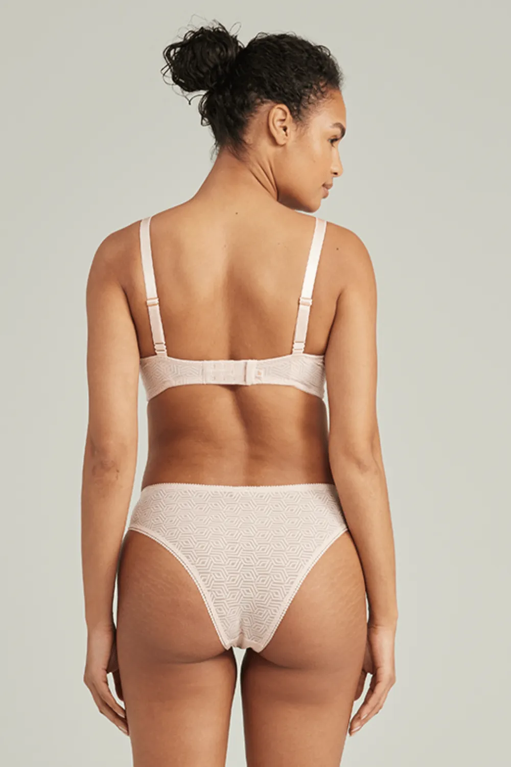 Sheer Deco Bralette in Blush Pink