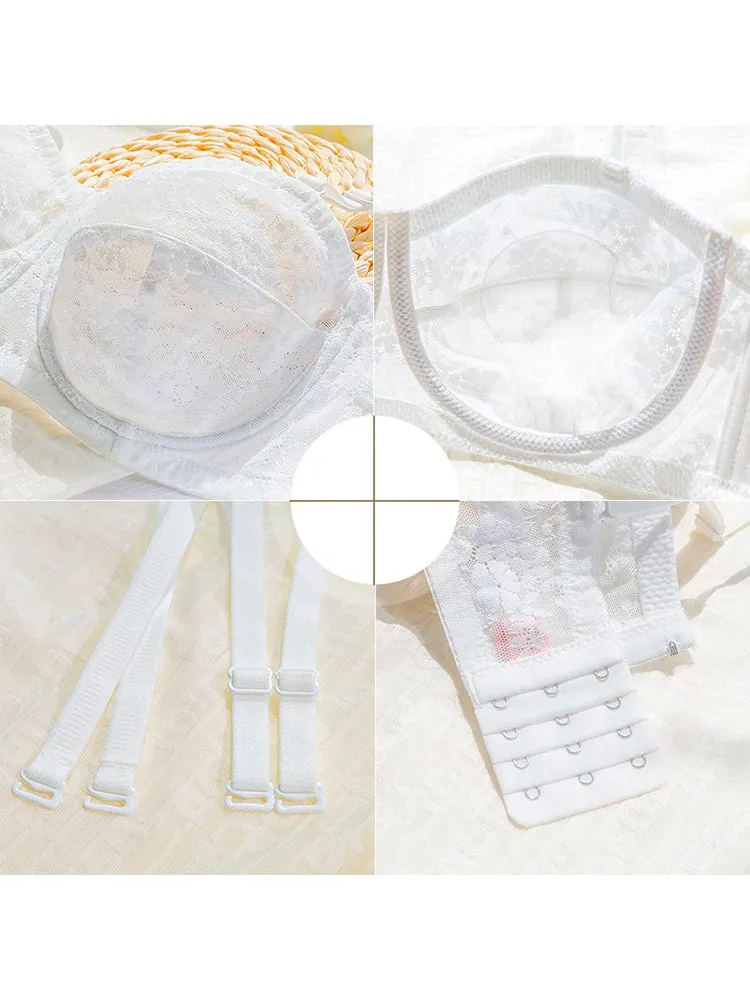 Sheer Mesh Minimizer Underwire Strapless Bras