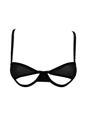 SHEER Openable Bra (Black)