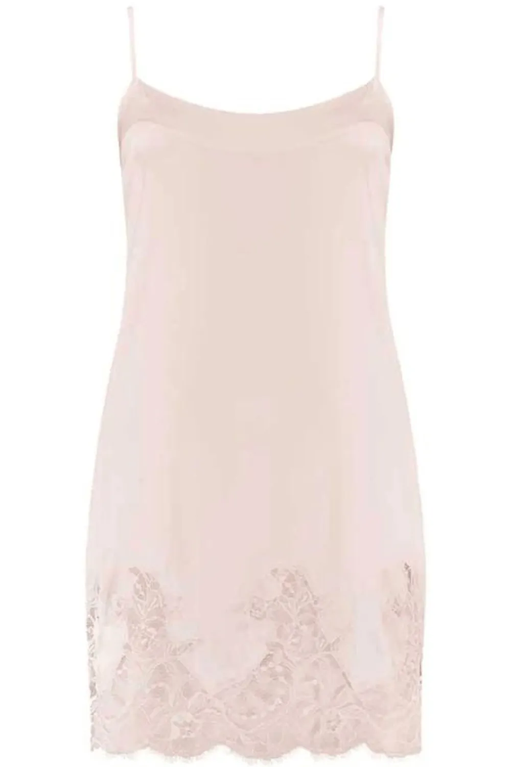 Signature Silk & French Lace Blush Babydoll, Size L (UK 12-14)