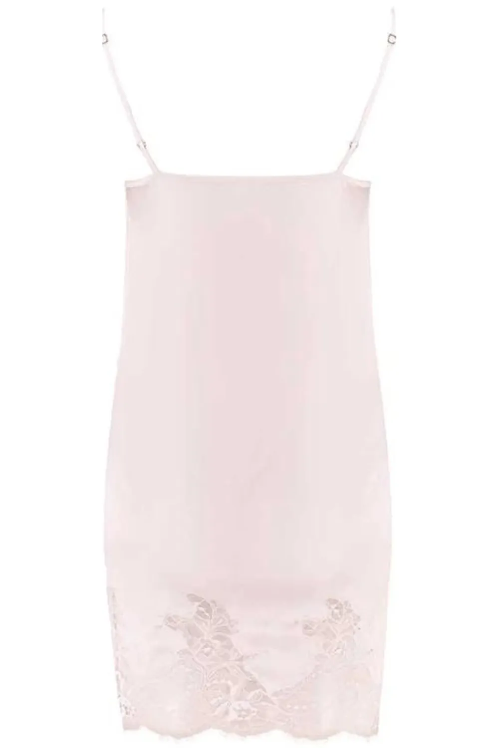 Signature Silk & French Lace Blush Babydoll, Size L (UK 12-14)