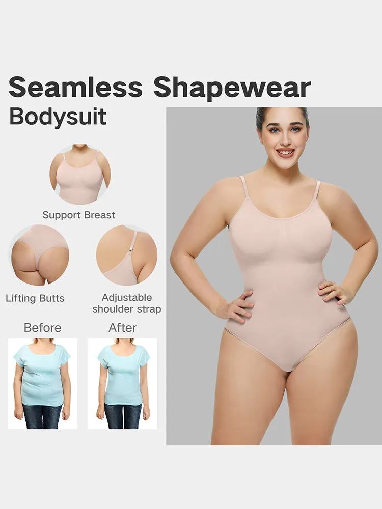 Slim Fit Seamless Tummy Control Thong Bodysuit Shapewear