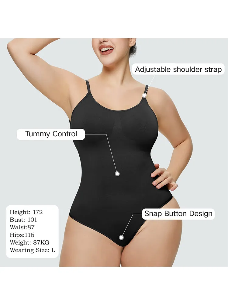 Slim Fit Seamless Tummy Control Thong Bodysuit Shapewear