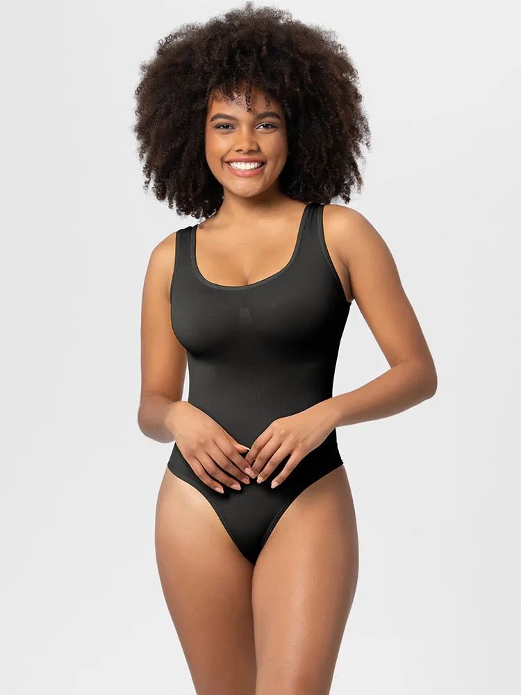 Slim Fit Seamless Tummy Control Thong Bodysuit Shapewear