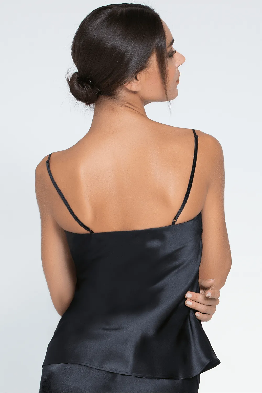 Splendeur Soie Camisole in Black