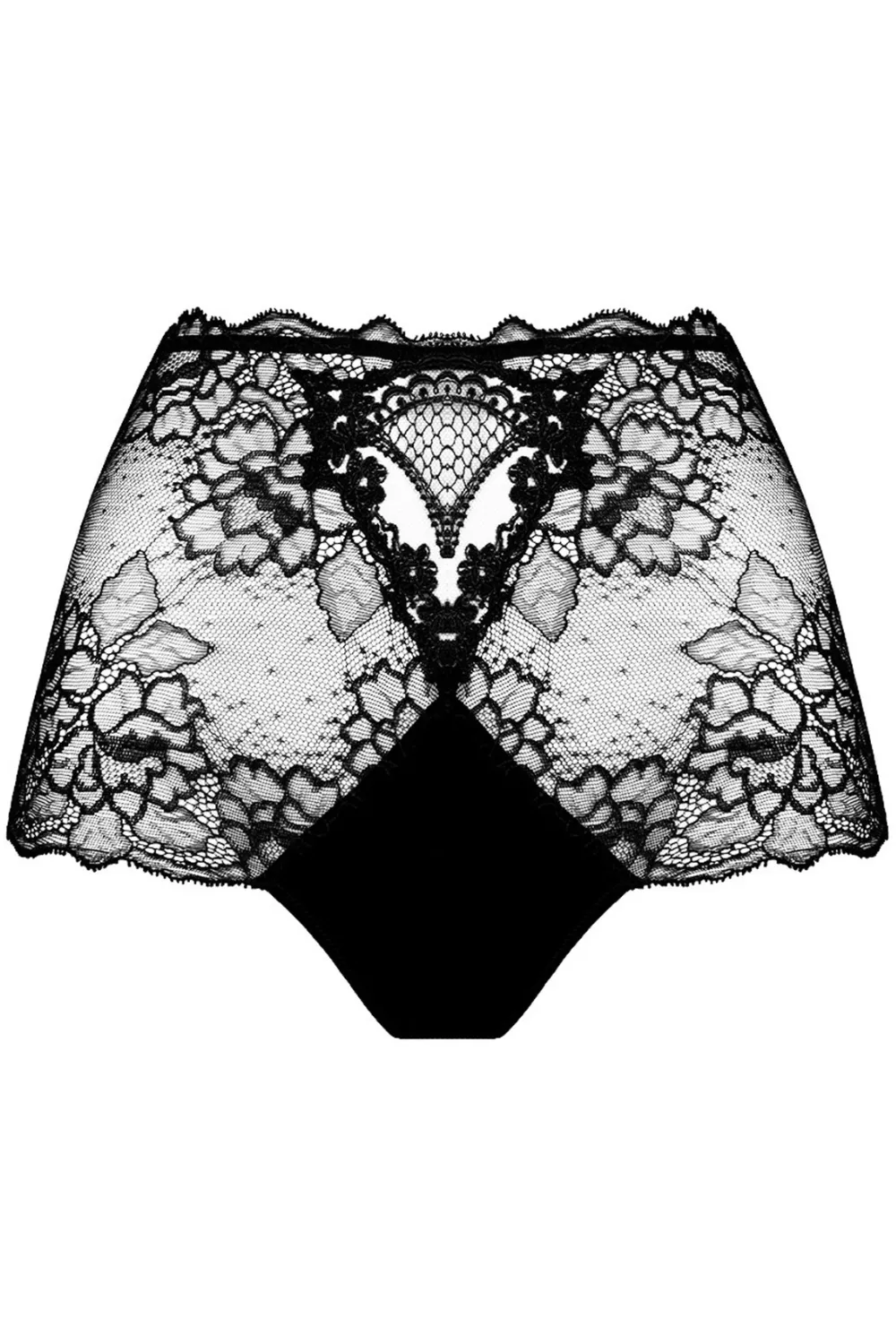 Sublime En Dentelle High Waist Shorty in Black