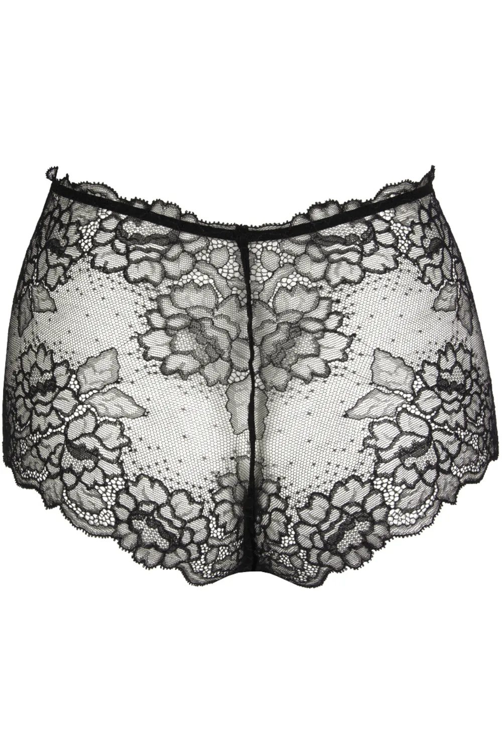 Sublime En Dentelle High Waist Shorty in Black