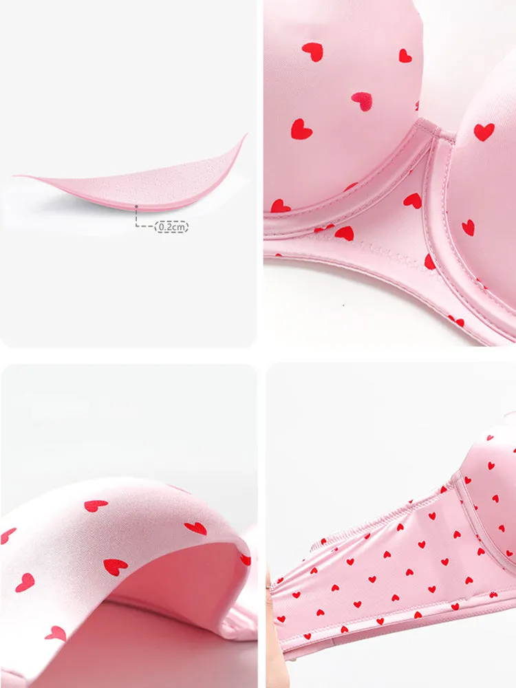 Sweet Print Lift-Up Bra with Underwire Support