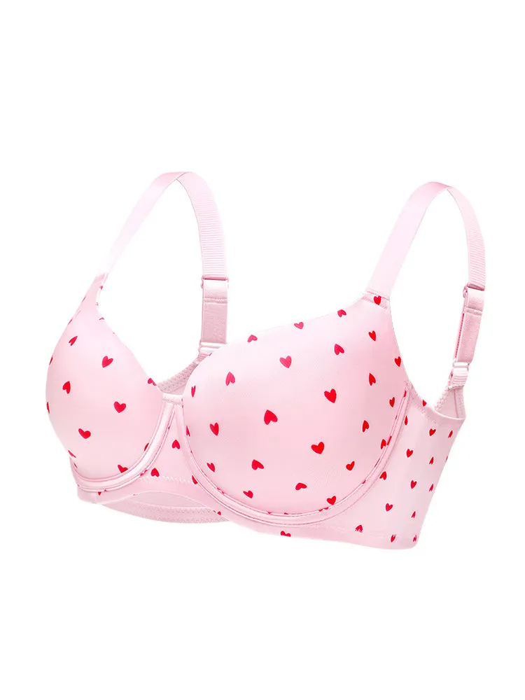Sweet Print Lift-Up Bra with Underwire Support
