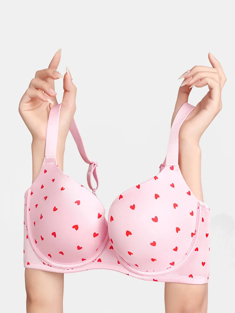 Sweet Print Lift-Up Bra with Underwire Support
