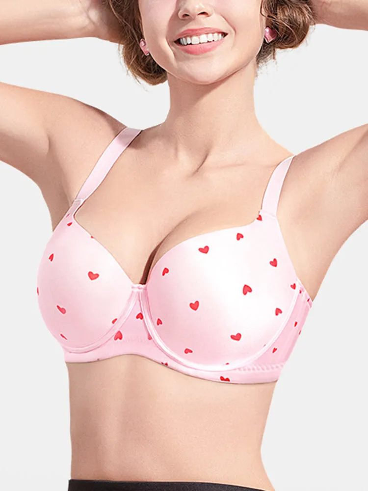 Sweet Print Lift-Up Bra with Underwire Support