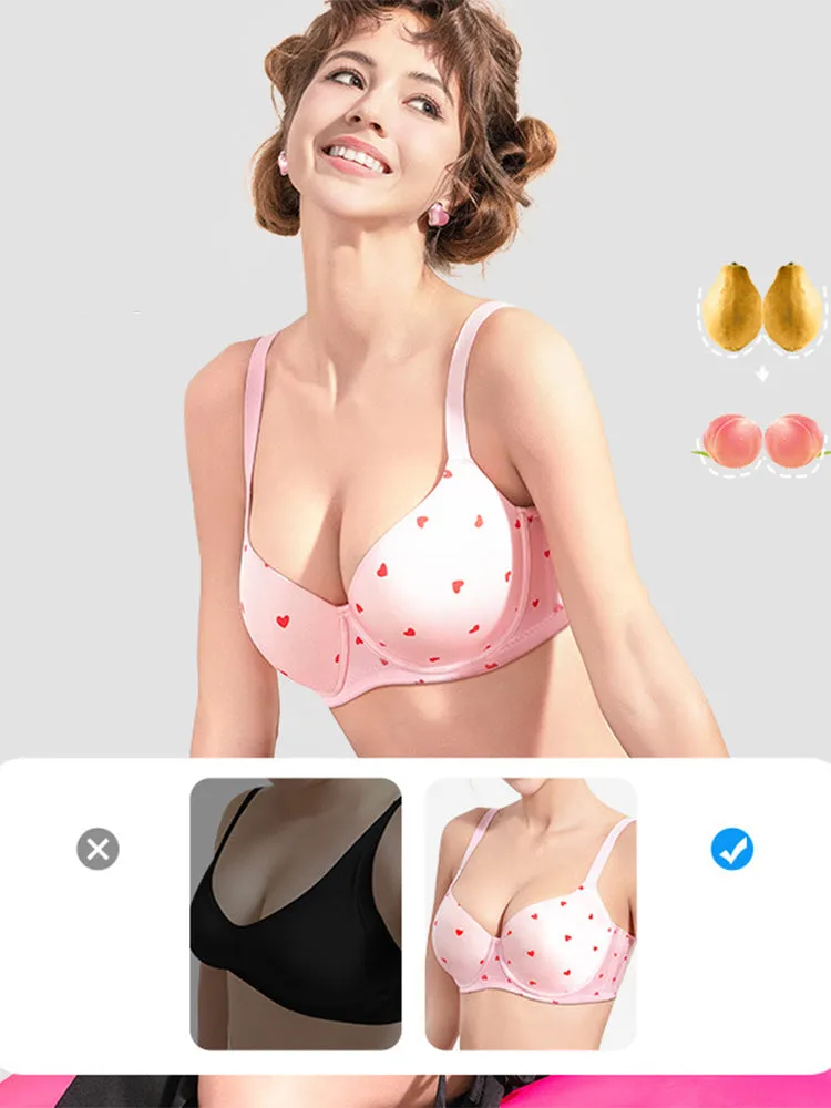 Sweet Print Lift-Up Bra with Underwire Support