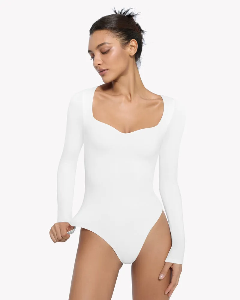 Sweetheart Neck Double Lined Bodysuit Shapewear