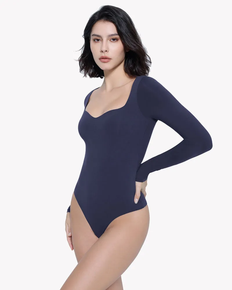 Sweetheart Neck Double Lined Bodysuit Shapewear