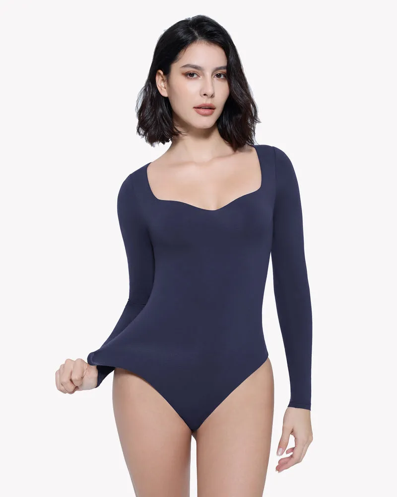Sweetheart Neck Double Lined Bodysuit Shapewear