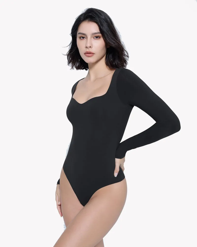 Sweetheart Neck Double Lined Bodysuit Shapewear