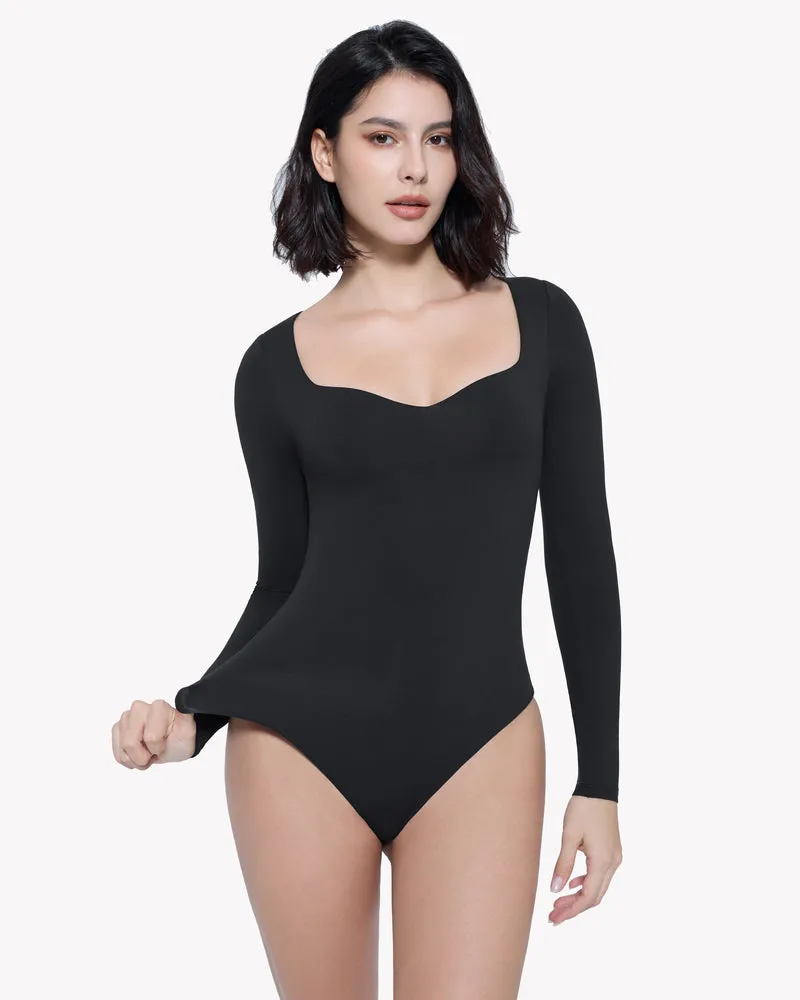 Sweetheart Neck Double Lined Bodysuit Shapewear