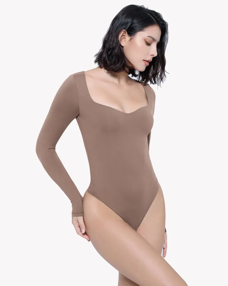 Sweetheart Neck Double Lined Bodysuit Shapewear