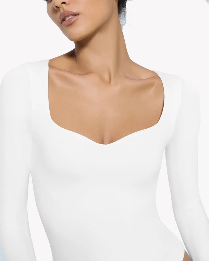 Sweetheart Neck Double Lined Bodysuit Shapewear