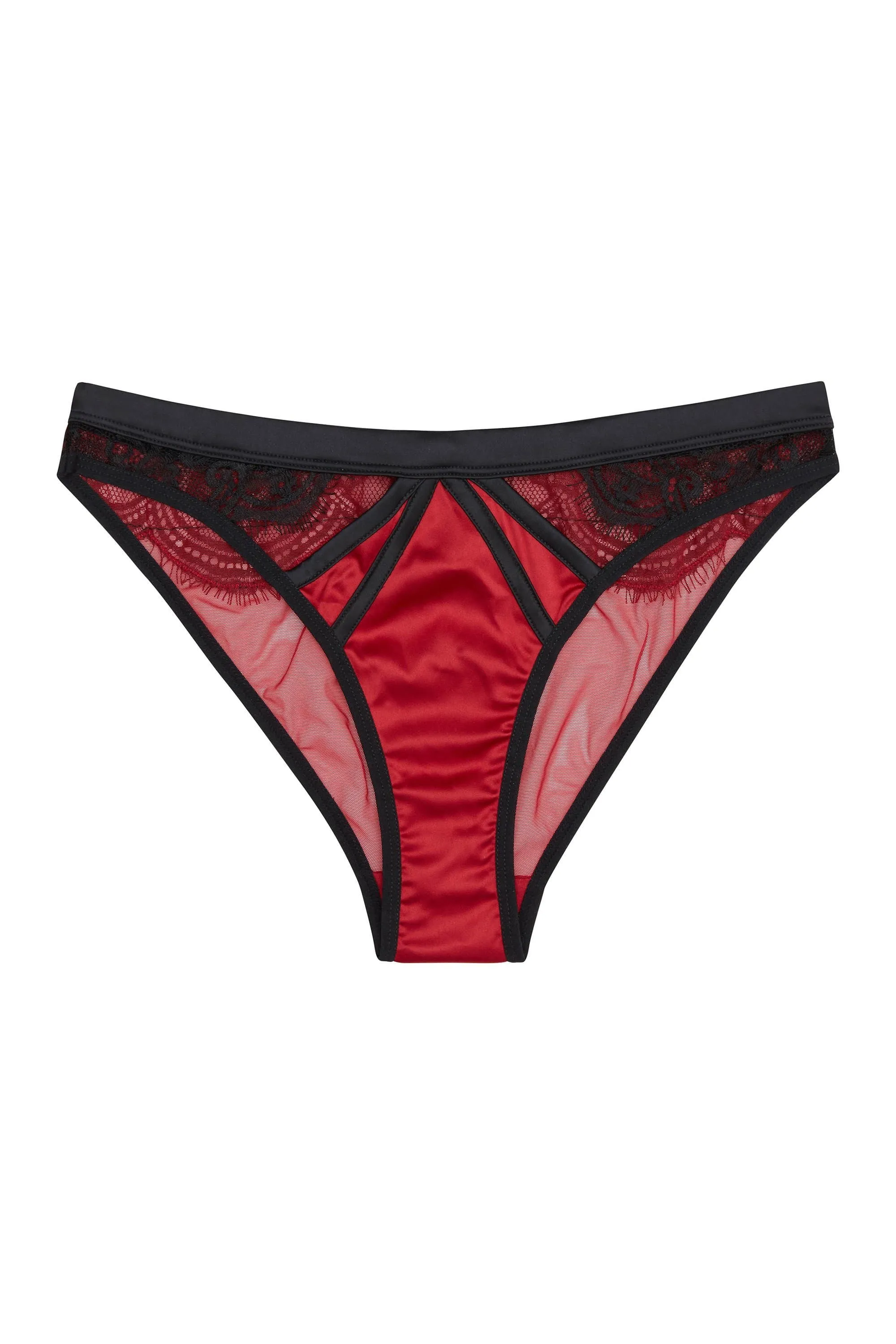 Tasmin Ruby Lace Brazilian Brief