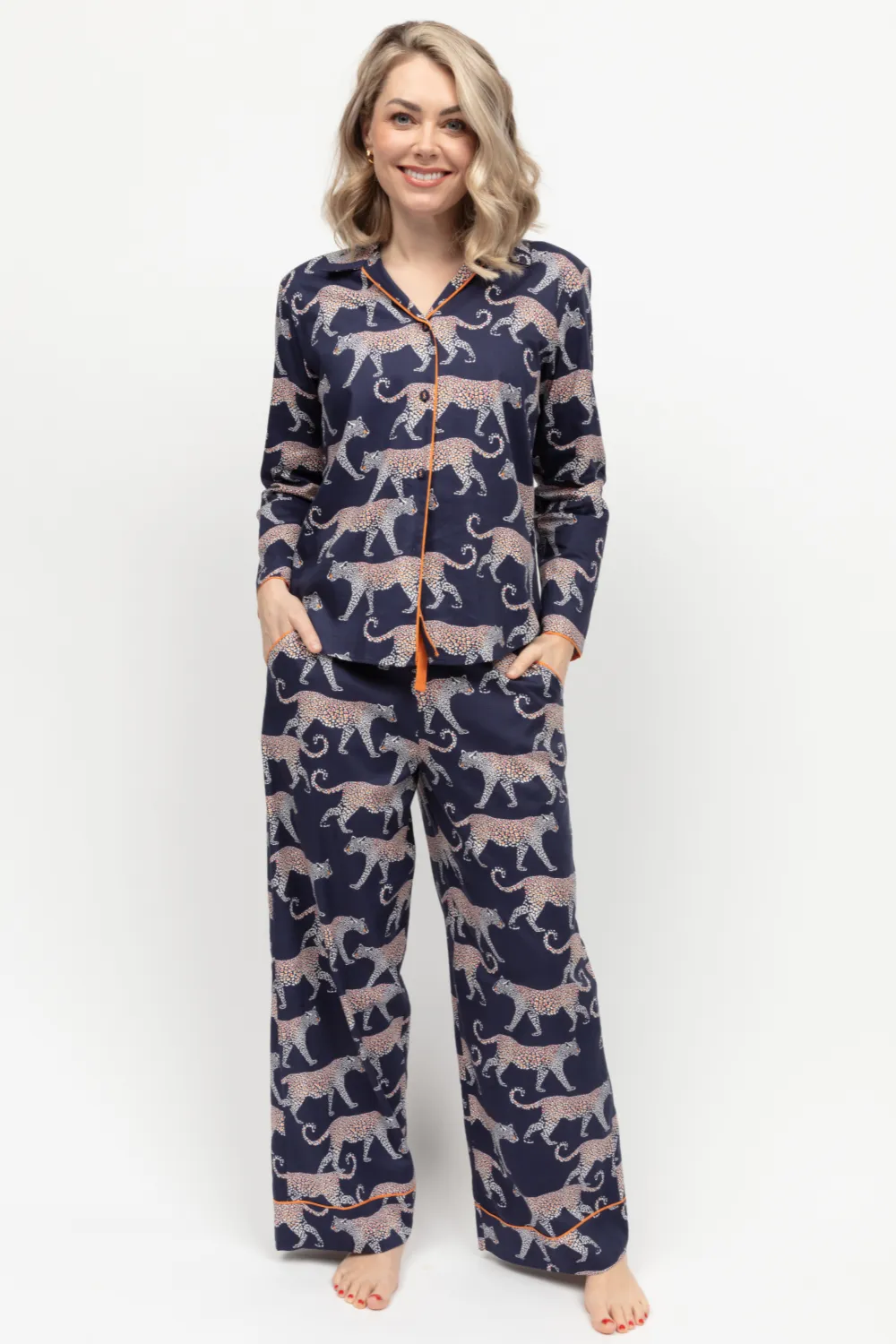 Taylor Leopard Print Pyjama Bottom, Size UK 8