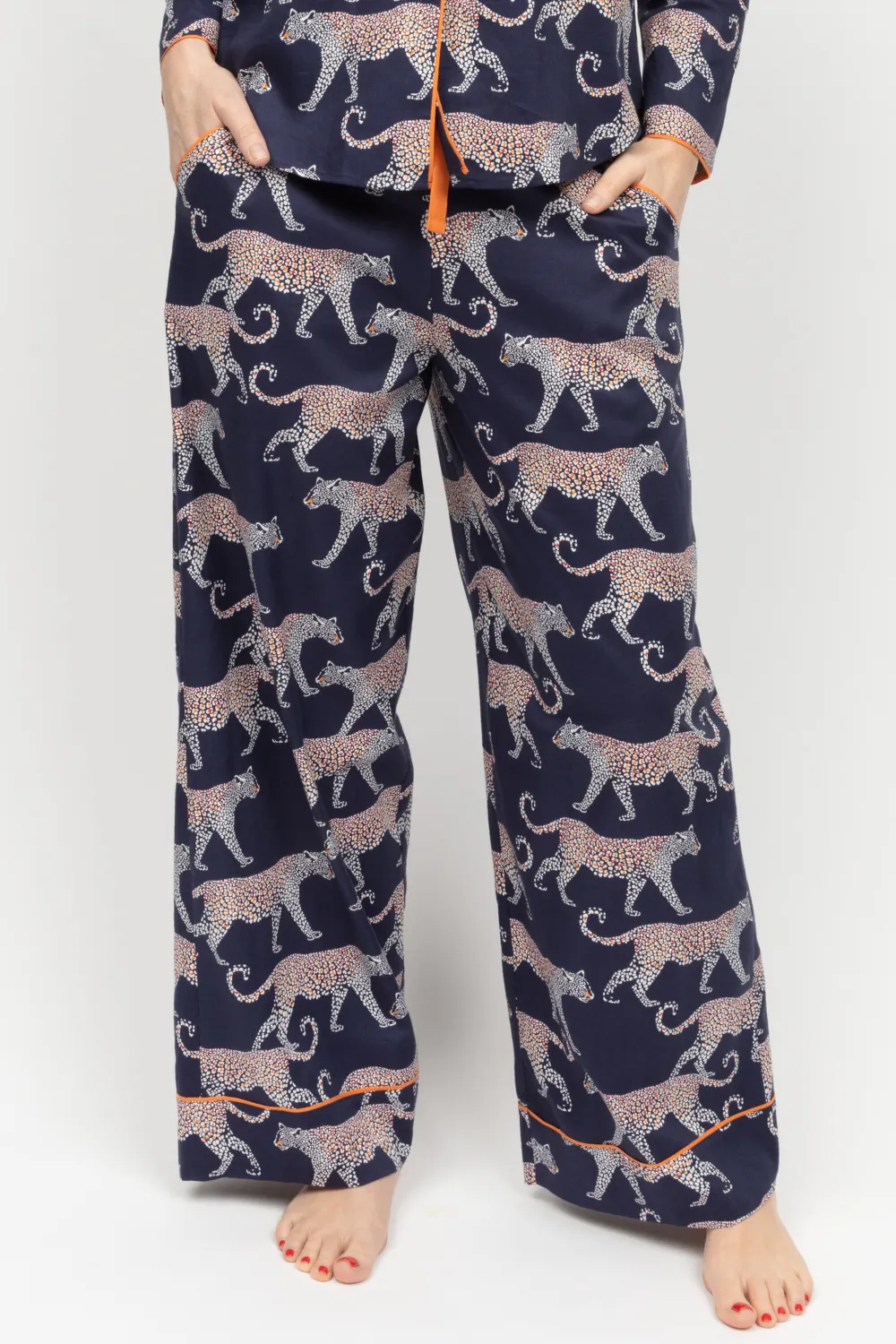Taylor Leopard Print Pyjama Bottom, Size UK 8