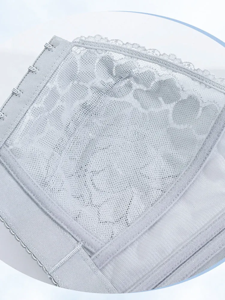 Thin Front-Closure Gathered Wireless Bra